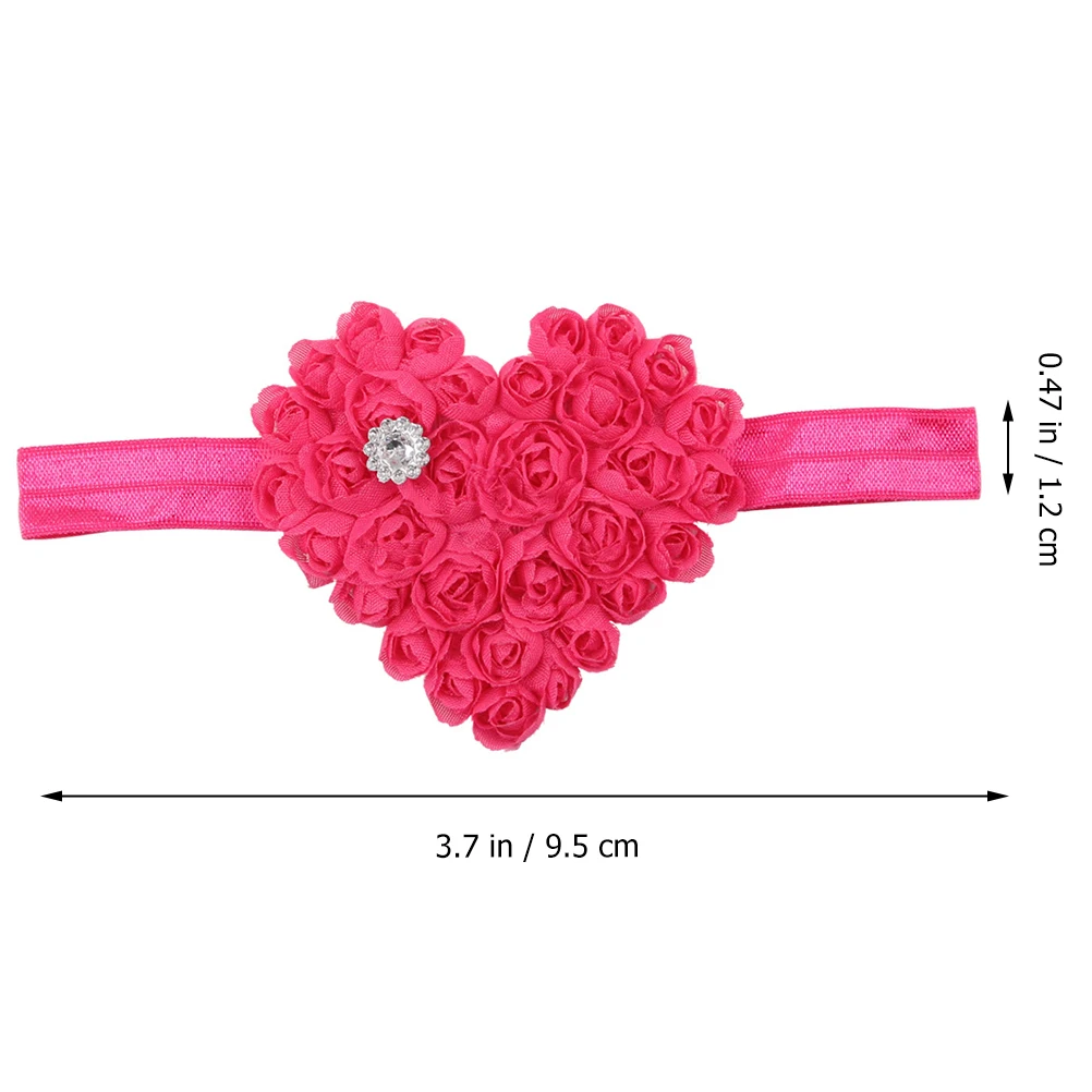 

4pcs Heart Baby Headbands Chiffon Hair Accessories Christmas Party Festival Newborn Tiaras Adorable Flower Design Xmas Infant