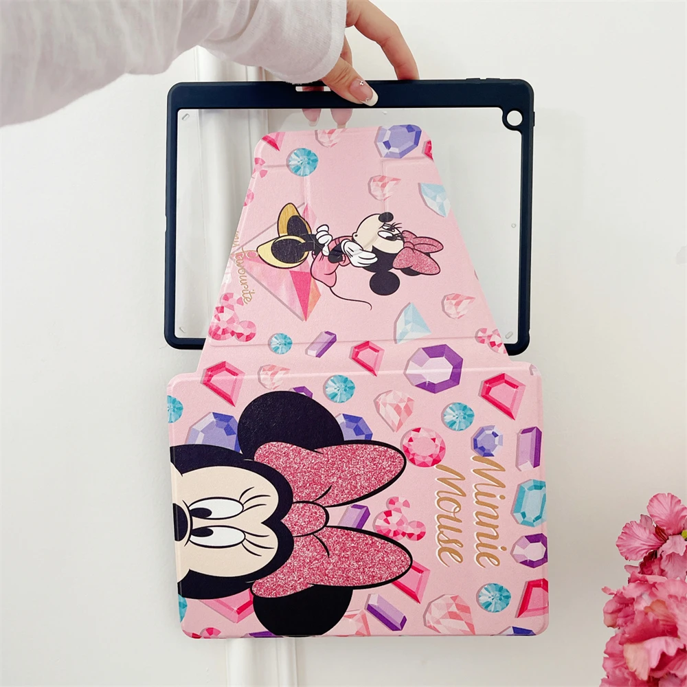 360° Rotation Case For iPad 6/5th 9.7 inch Air 5 4 2022 10th 10.9 Pro 11 10.2 7/8/9th Cover Kitty Melody Mickey Minnie Princess