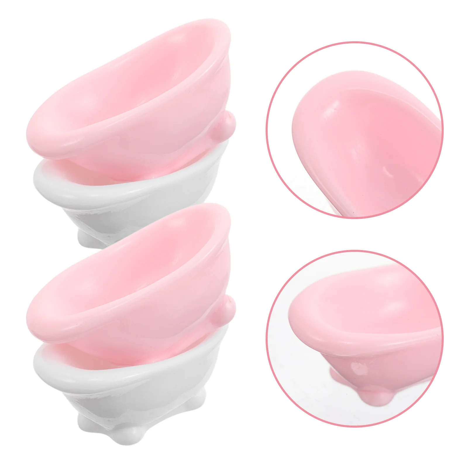 

20 шт. миниатюрная ванна для мытья, небольшие имитационные пластиковые ванны для микропейзажного декора, аксессуары для кукольного домика, мебель для ванной комнаты