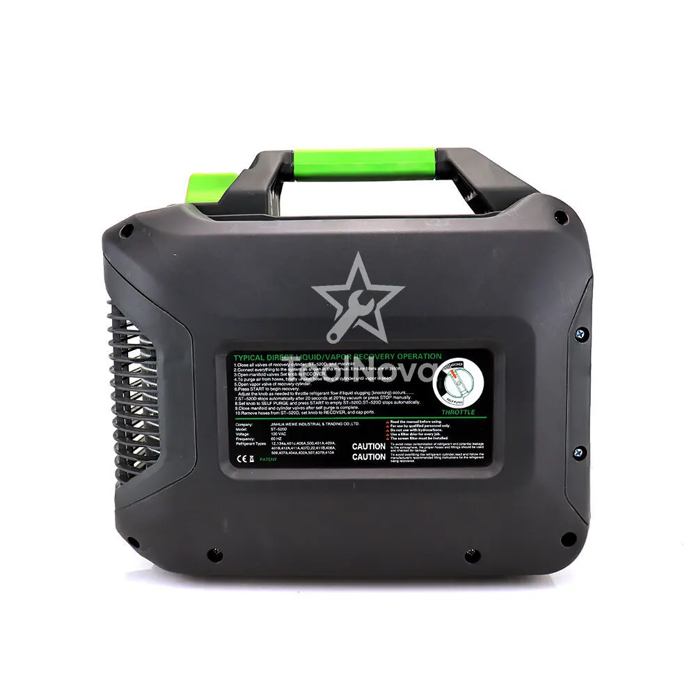 ST-520D R134A R507C R1234YF Refrigerant Recovery Machine Refrigerant Recycling Machine