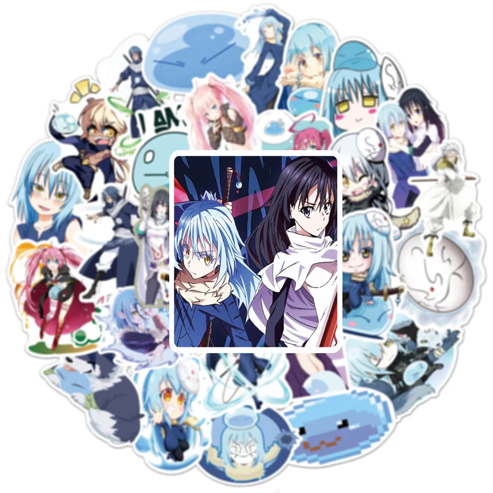 10/30/50pcs That Time I Got Reincarnated As a Slime Anime Stickers Rimuru Benimaru Cartoon Sticker Waterproof Shion Decal Toys