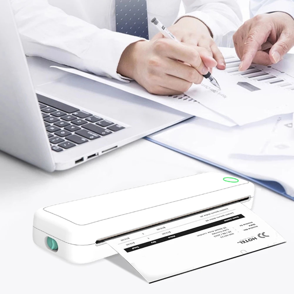 A4 Portable Thermal Printer Inkless Bluetooth-Compatible Wireless Mobile Travel Printer with Printing Paper Min A4 Label Maker