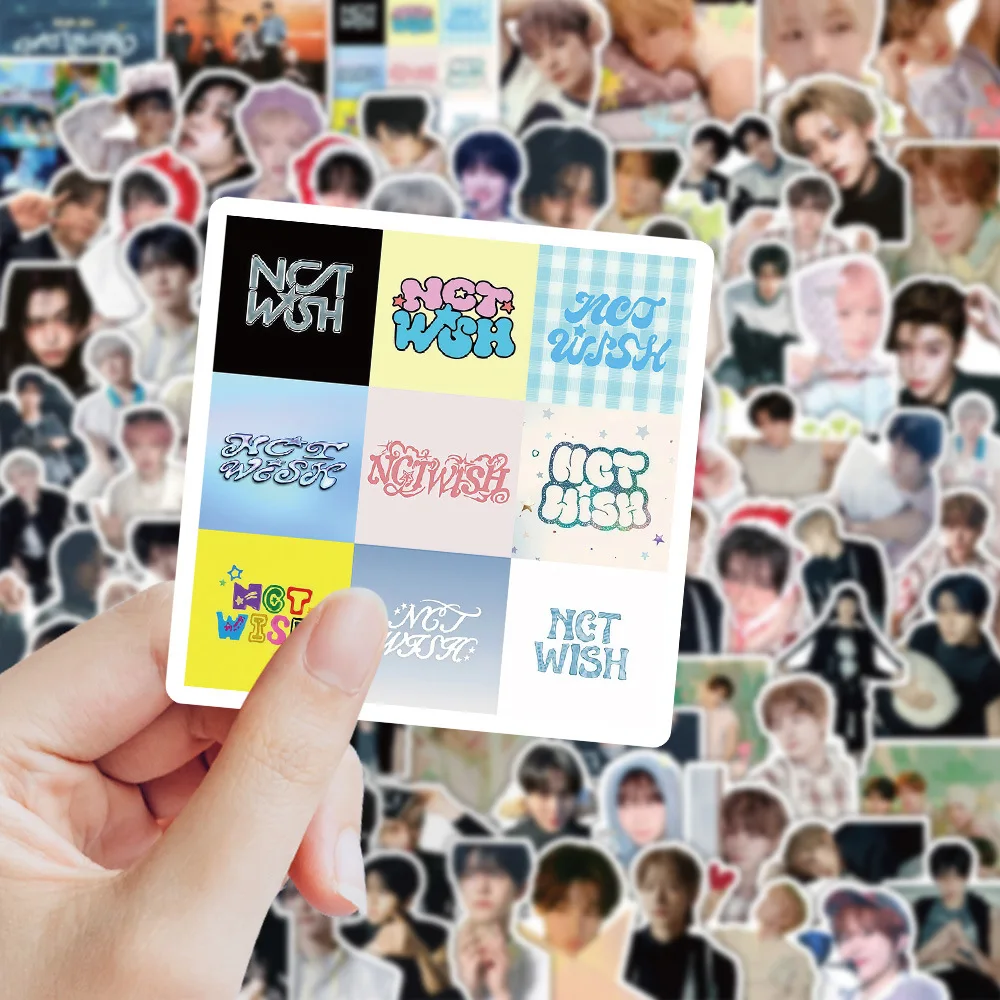 108PCS nct wish pop music group's new album Ode to Love SION RIKU YUSHI luggage, notebook, water cup sticker gift
