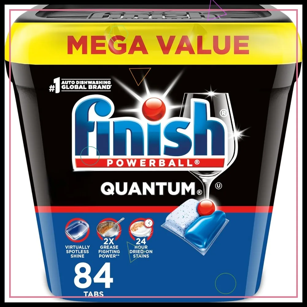 

Powerful Dishwasher Pods, 84 Count: Remove 24HR Dried-On Stains & Grease, No Pre-Rinse Needed, Spotless Shine