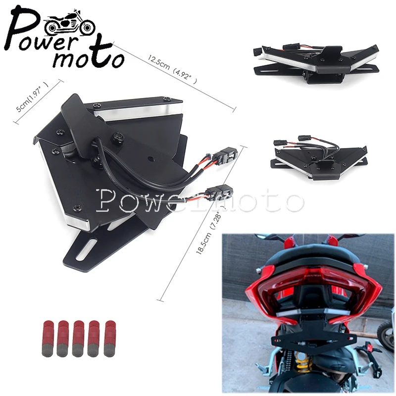 Motorcycle Tail Tidy Kit Adjustable Bracket Fender Eliminator Kits For Ducati Panigale Streetfighter V4/V4S/V4R/V2 2018-2022