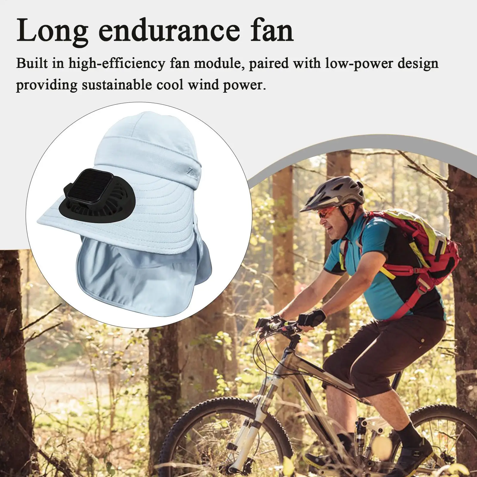 

Hat With Fans Solar Power Wide Brim Solar Fan Outdoor Fishing Hat Personal Protection Cooling Cap For Travel Golf Fishing