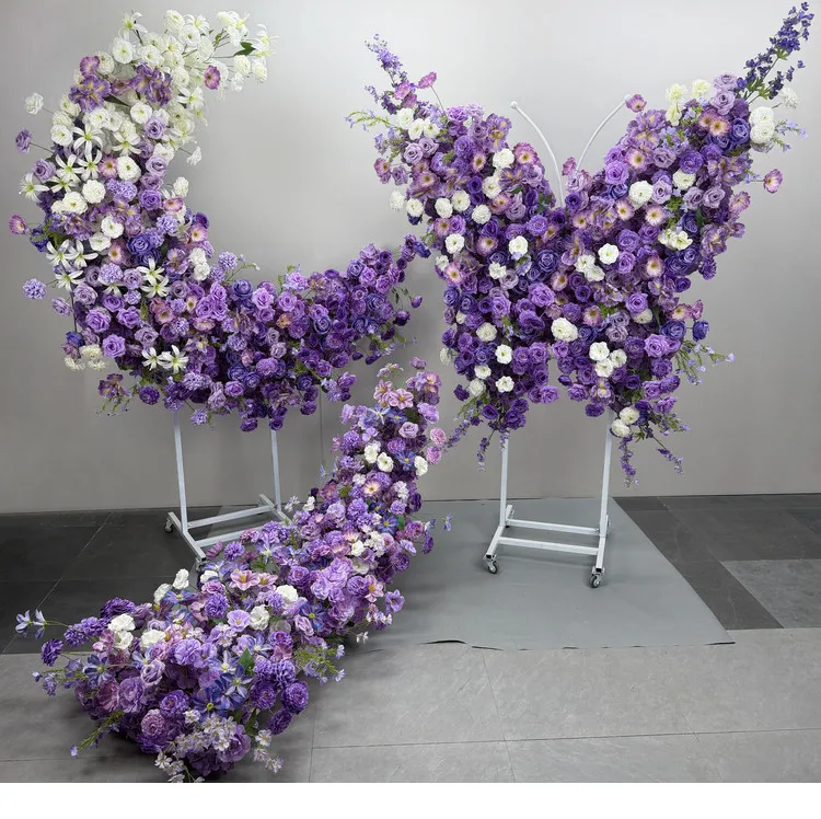 Butterfly Moon Simulation Flower Universal Wheel Birthday Party Arrangement Hotel Private Room Waterfall Flower Arrangement Set