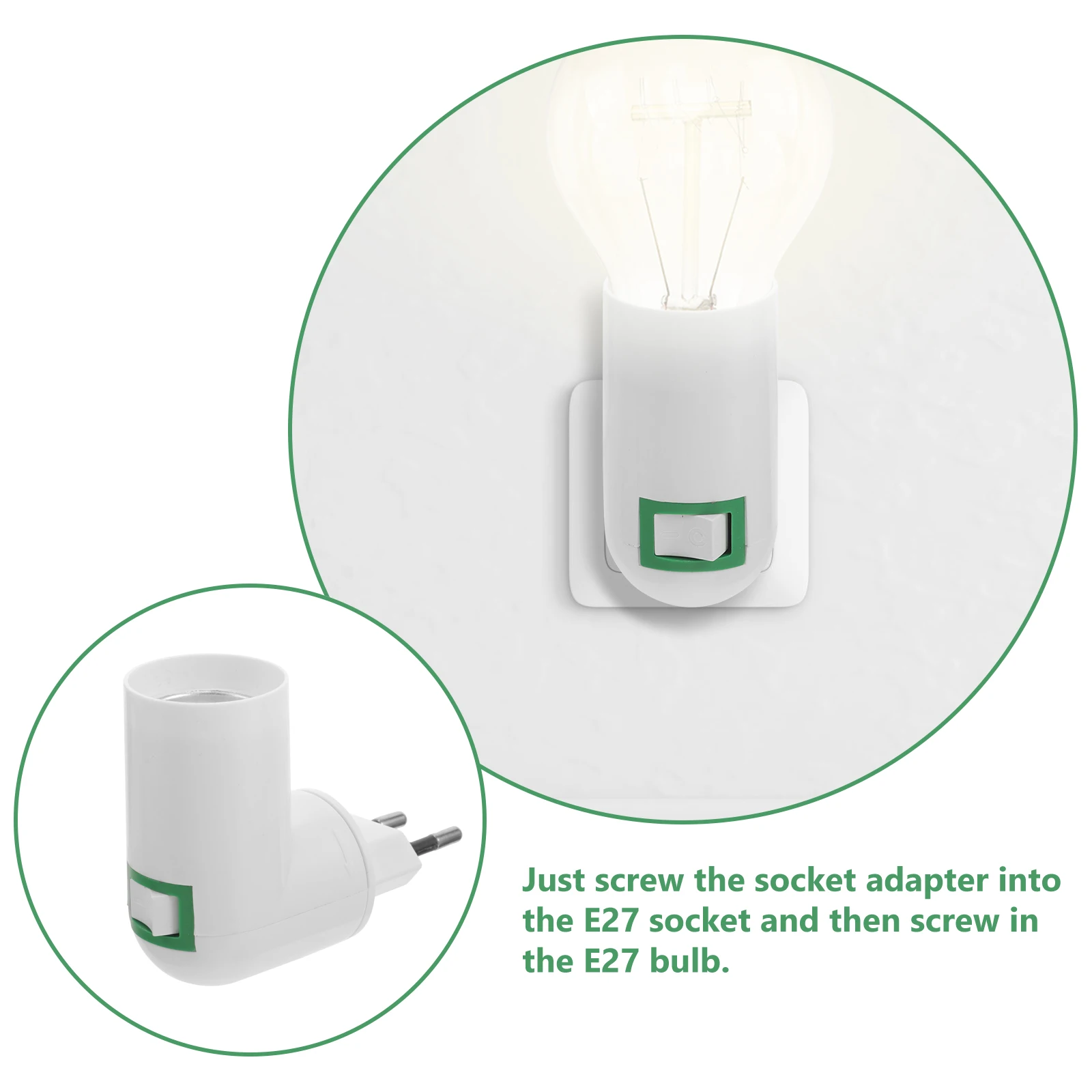 

s E27 Light Socket Copper Conductive Sheet Rotatable Switch Night Lamp Holder for Home Office Corridor Workshop Exhibitions