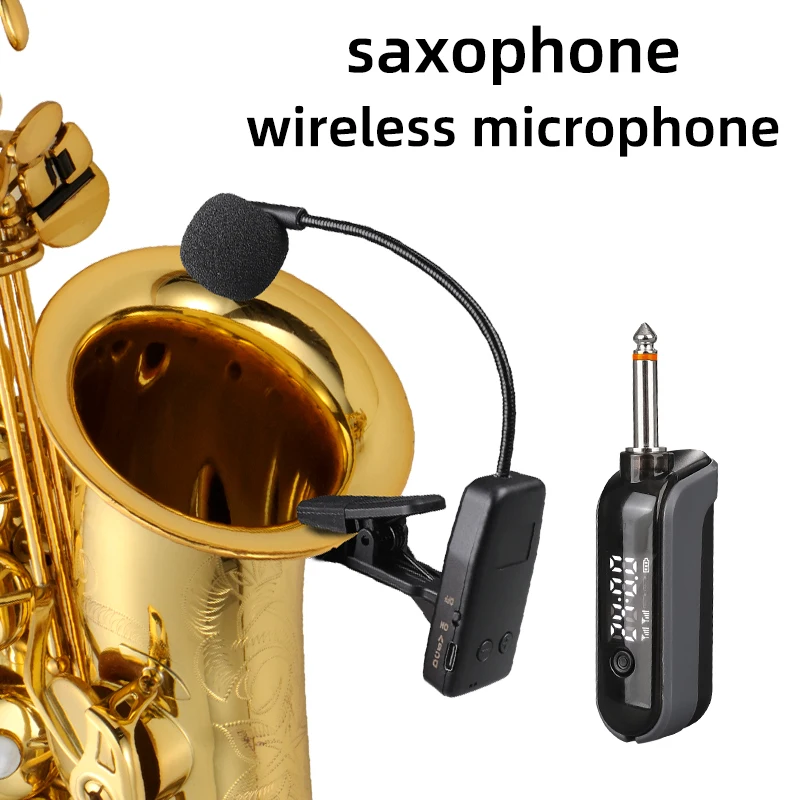 Saxofone Wireless Microphone Mic Saxophone Transmitter and Receiver 2.4G Professional Mikrofon Music Mike Microphon Kit Microfon view 5