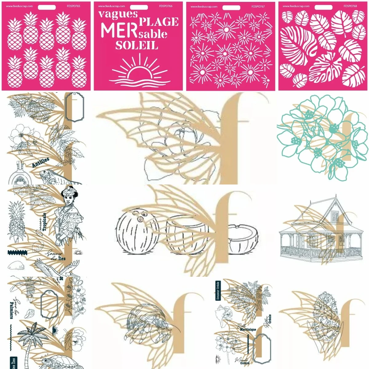 Tampons Transparents A6 - Douce Guadeloupe Dies Scrapbook Diary Decoration Stencil Embossing Template DIY Greeting Card Handmade