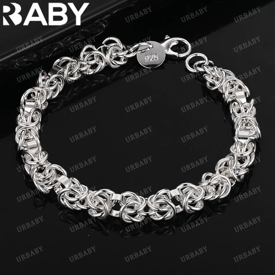 

URBABY браслет из стерлингового серебра 925 пробы для женщин, модные ювелирные изделия, вечерние трендовые очаровательные аксессуары