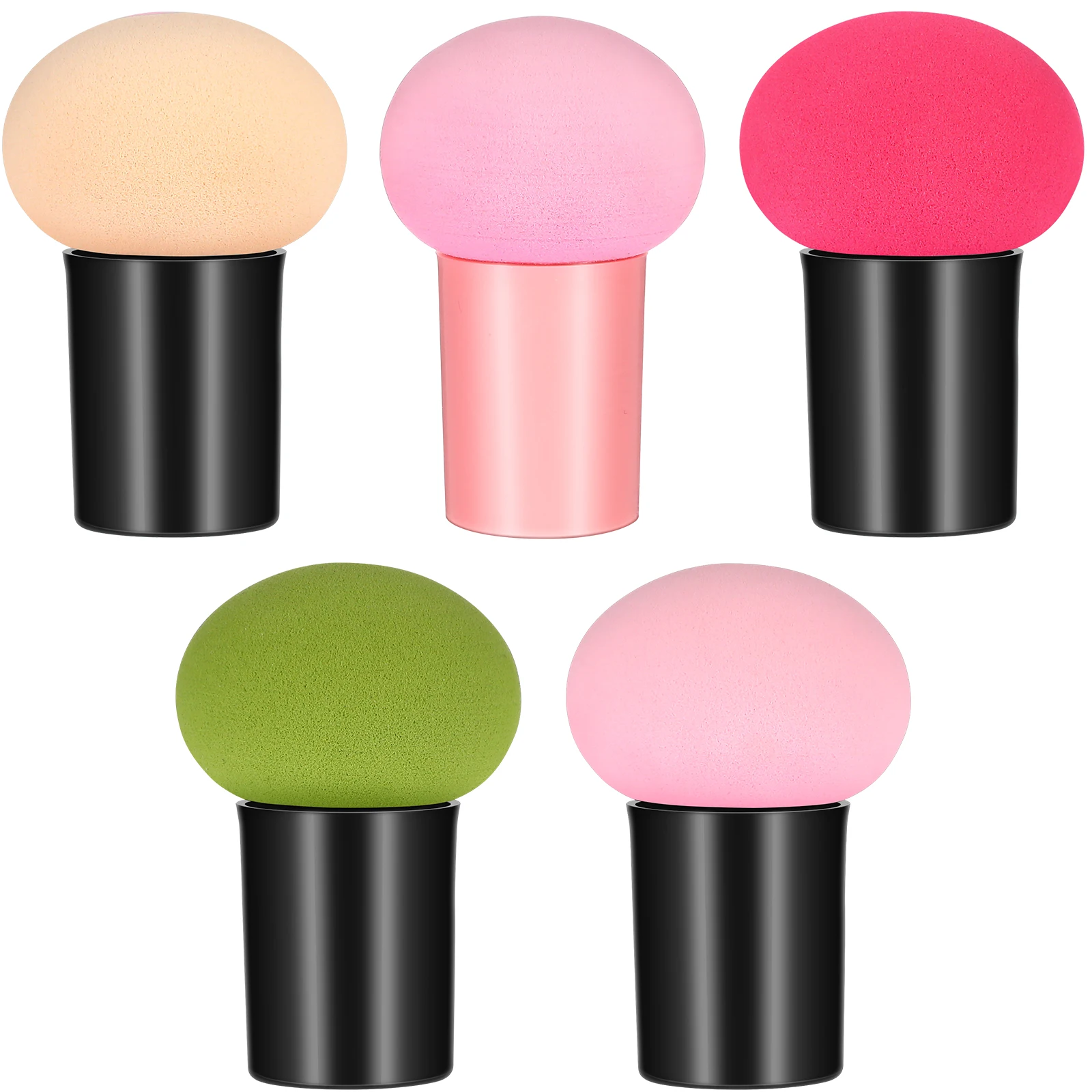 

5pcs Dry Wet Powder Puff Makeup Sponges Foundation Applicator Travel Size Skin Friendly Face Sponge Set For Cream