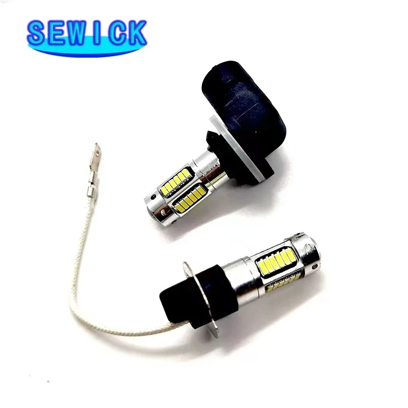 

100 шт. 6000K 30SMD 4014 H1 H3 9005 9006 T15 H27 H7 T10 PW24W светодиодный лампы для автомобильных противотуманных фар Дневные ходовые огни DRL лампы