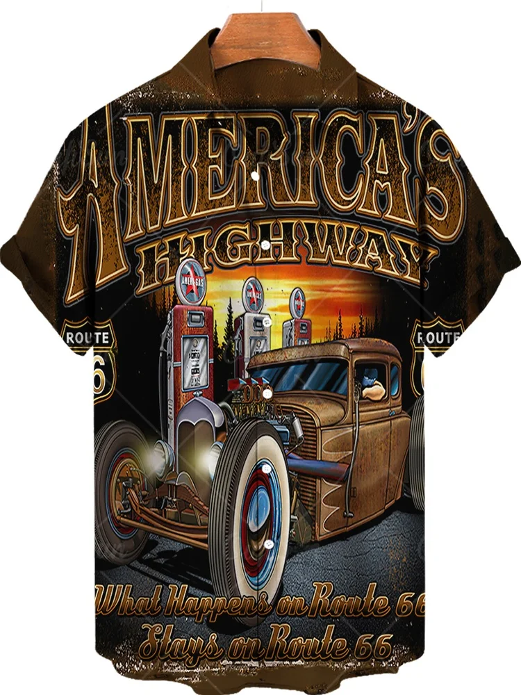 

Men's Digital Print ort Sve irt Casual Loose Fit Polyester Fiber Breathable Summer Faion Collar Open Cardigan