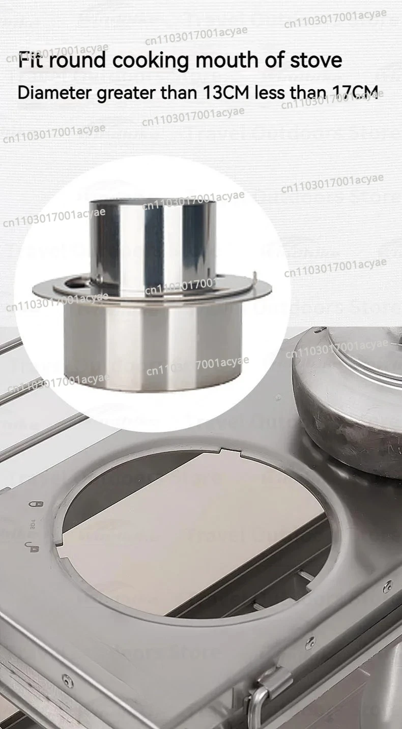 Camping Stove Fuel Hopper – 10kg Granular Fuel Bunker, 304 Stainless Steel Tent Stove Accessory