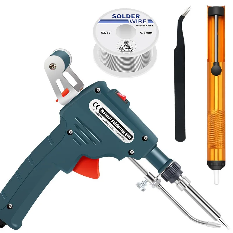 Electric Soldering Iron 110V/220V 60W Hand-Held Internal And External Heating Automatically Send Tin Gun Welding Repair Tools