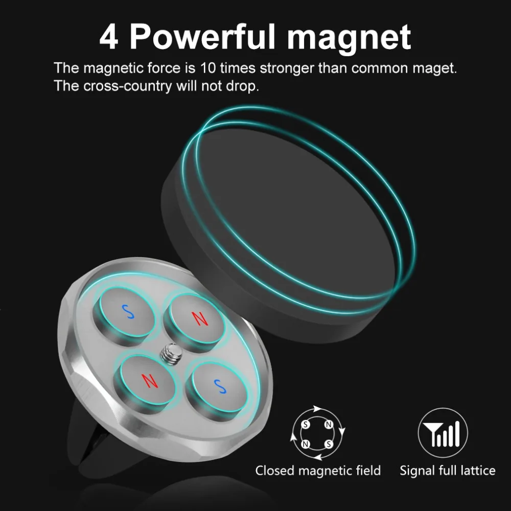 Universal Air Vent Magnetic Car Phone Holder Magnet Smartphone Stand Cell GPS Support for All Mobile Phone For iPhone Samsung LG