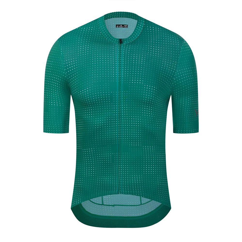 YKYWBIKE UPF 50+ Herren Kurzarm-Radtrikot Nahtloses Rennrad-Shirt Fahrrad MTB Langarm-Radkleidung Atmungsaktiv – Detail 7