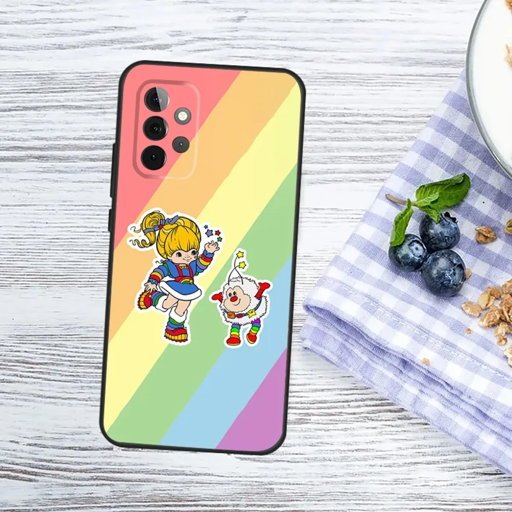 Cartoon R-Rainbow Brite Phone Case For Samsung Galaxy A13,A21s,A22,A31,A32,A52,A53,A71,A80,A91 Soft Black Phone Cover