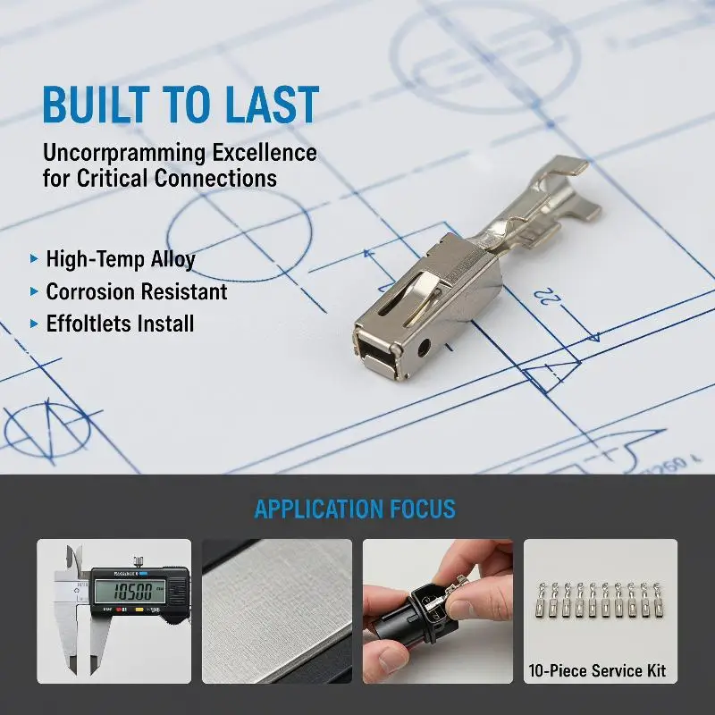 Durable Male Female Crimp Terminals 10Pcs 0.35mm 2-2.5mm² Connectors for Car J519 BCM Auto Wiring Repair