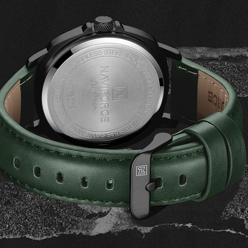 Men's Casual Quartz Watch, Waterproof Leather Strap
