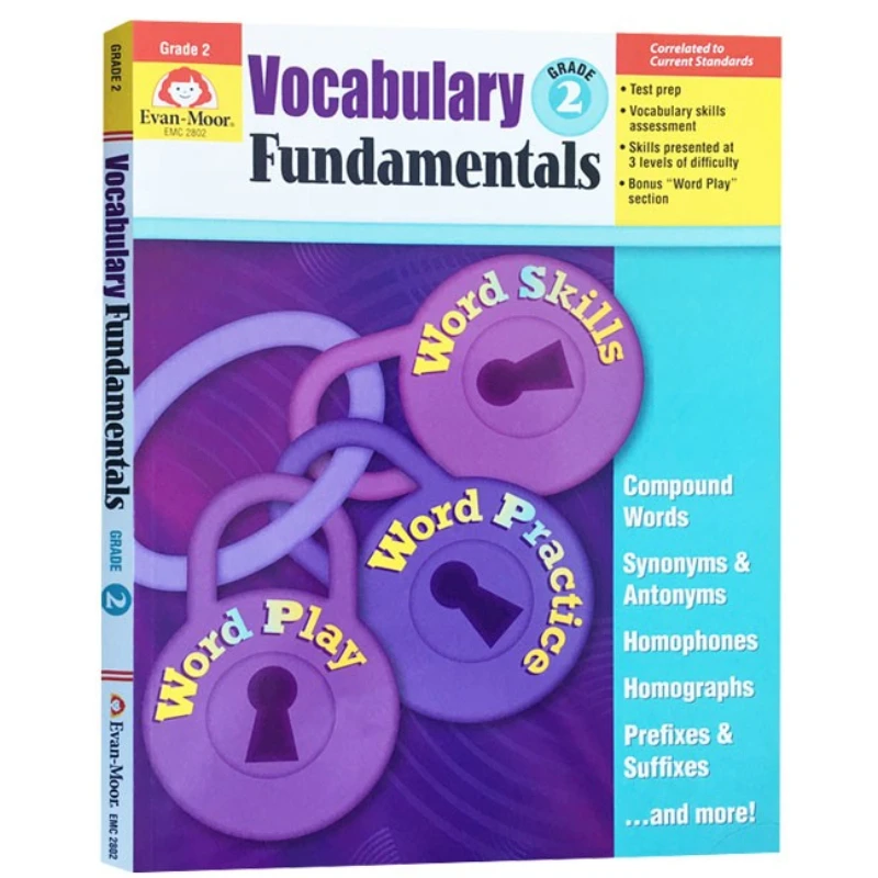 Evan-Moor Vocabulary Fundamentals, Grade 2 Workbook,aged 6 7 8 9, English book 9781608236596