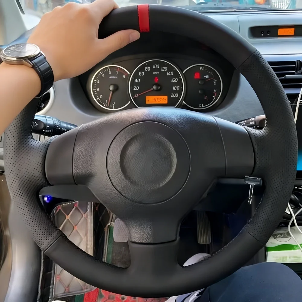 Handgenähte Kunstleder-Sportlenkradabdeckung für Opel Vauxhall 2005-2015, Lenkradbezug für Suzuki Swift, Autozubehör