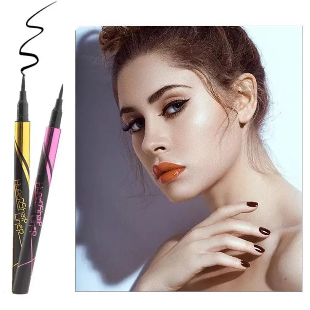 Waterdichte Matte Sneldrogende Geen Halo-Kleuring Eyeliner Vloeibare Natuurlijke Potlood Eyeliner Zwarte Make-Up Pen Gereedschap Lang Bruin La S2q3