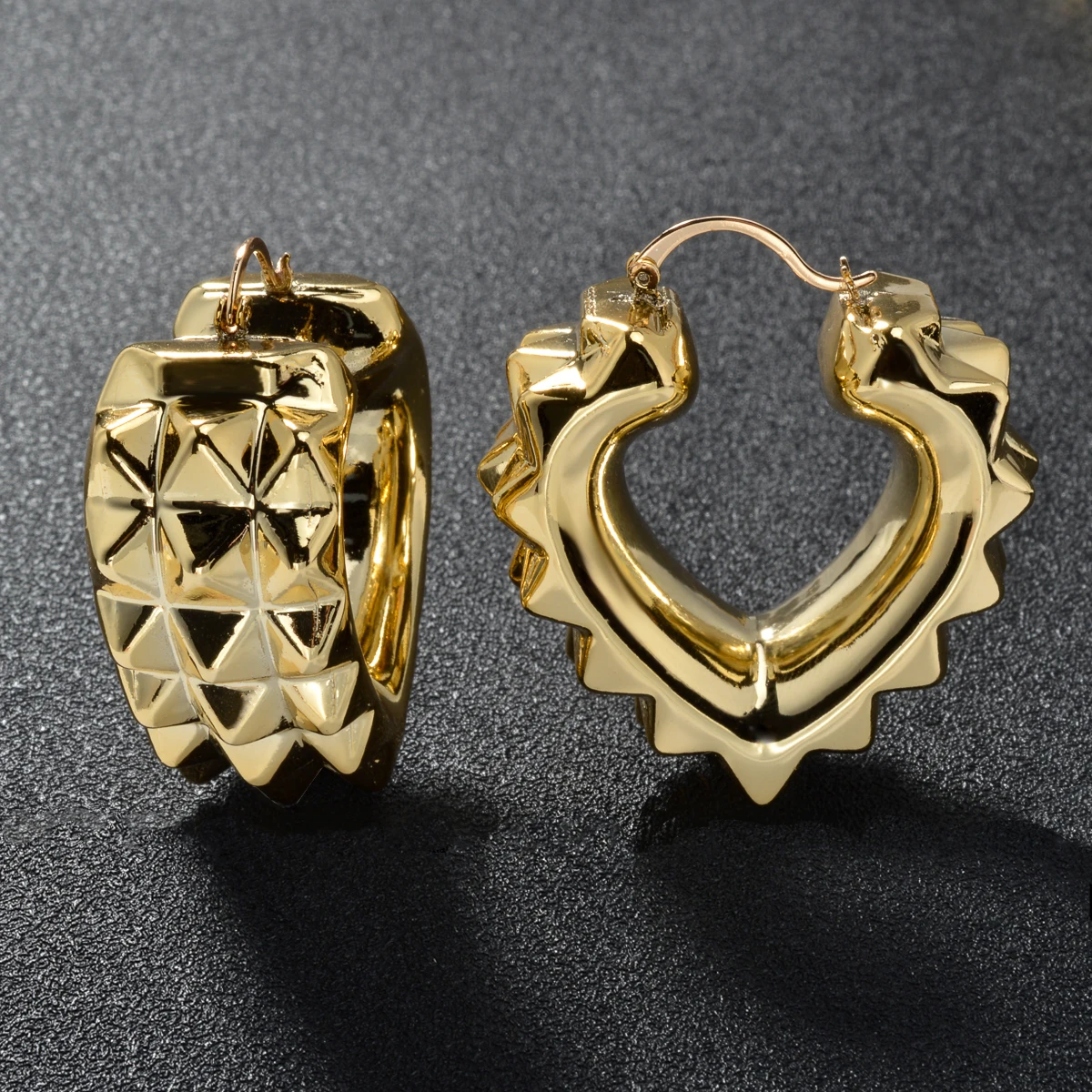 ZEADear Fashion Jewelry Sets Luxury Heart Gold Color Earrings Hoop Earring Women Female Birthday Gift Italian Cuban Turkey
