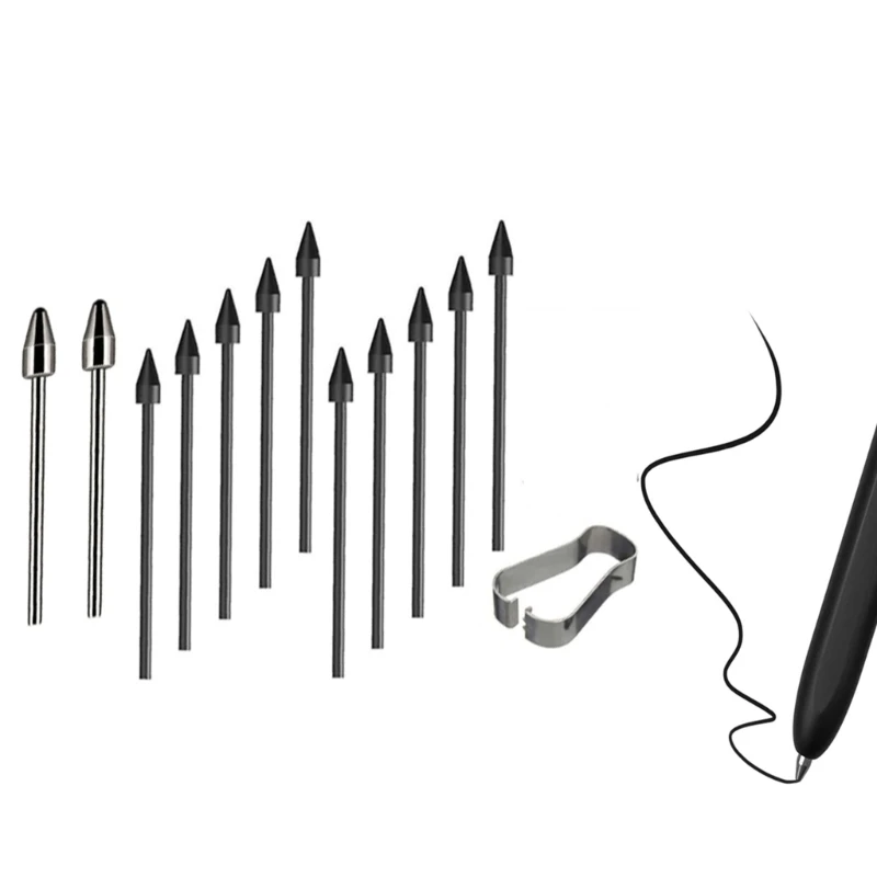 puntas lápices ópticos calidad para tableta táctil Tab S 6/7/7+/8/9 S23 NOTE10 20, 10 puntas plástico y 2