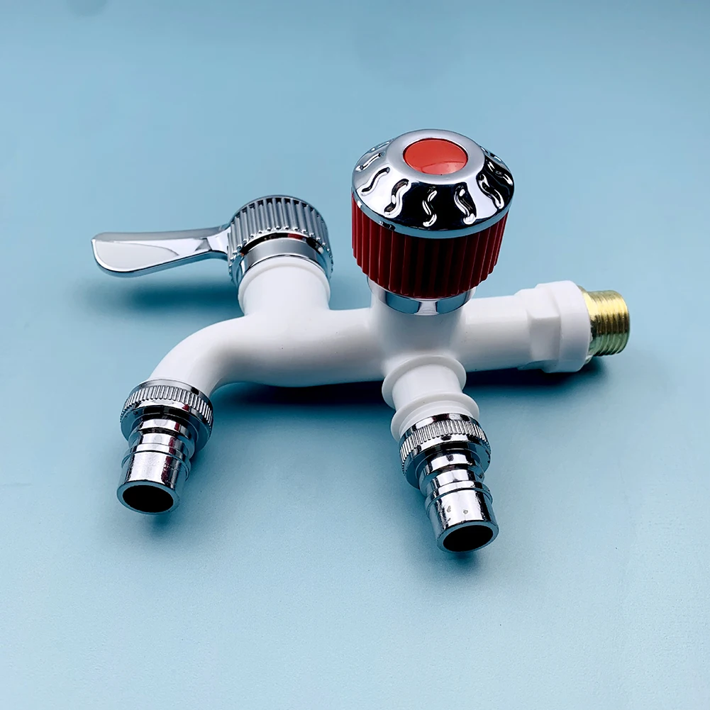 Dual-head Quick-Open Washer Faucet Easy Installation Garden Hose Splitter For Kitchen Sink