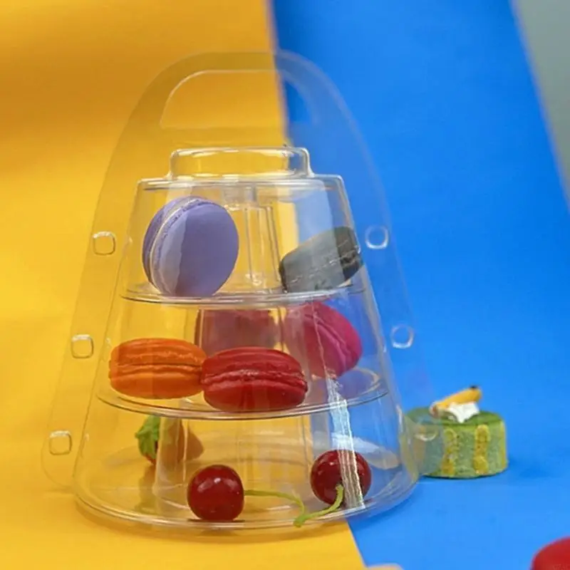 Functional 4 Layer Macaron Display Stand Functional 4 Layer Macaron Presentation Stand Holder For Engaging Visual Appeal C7AC