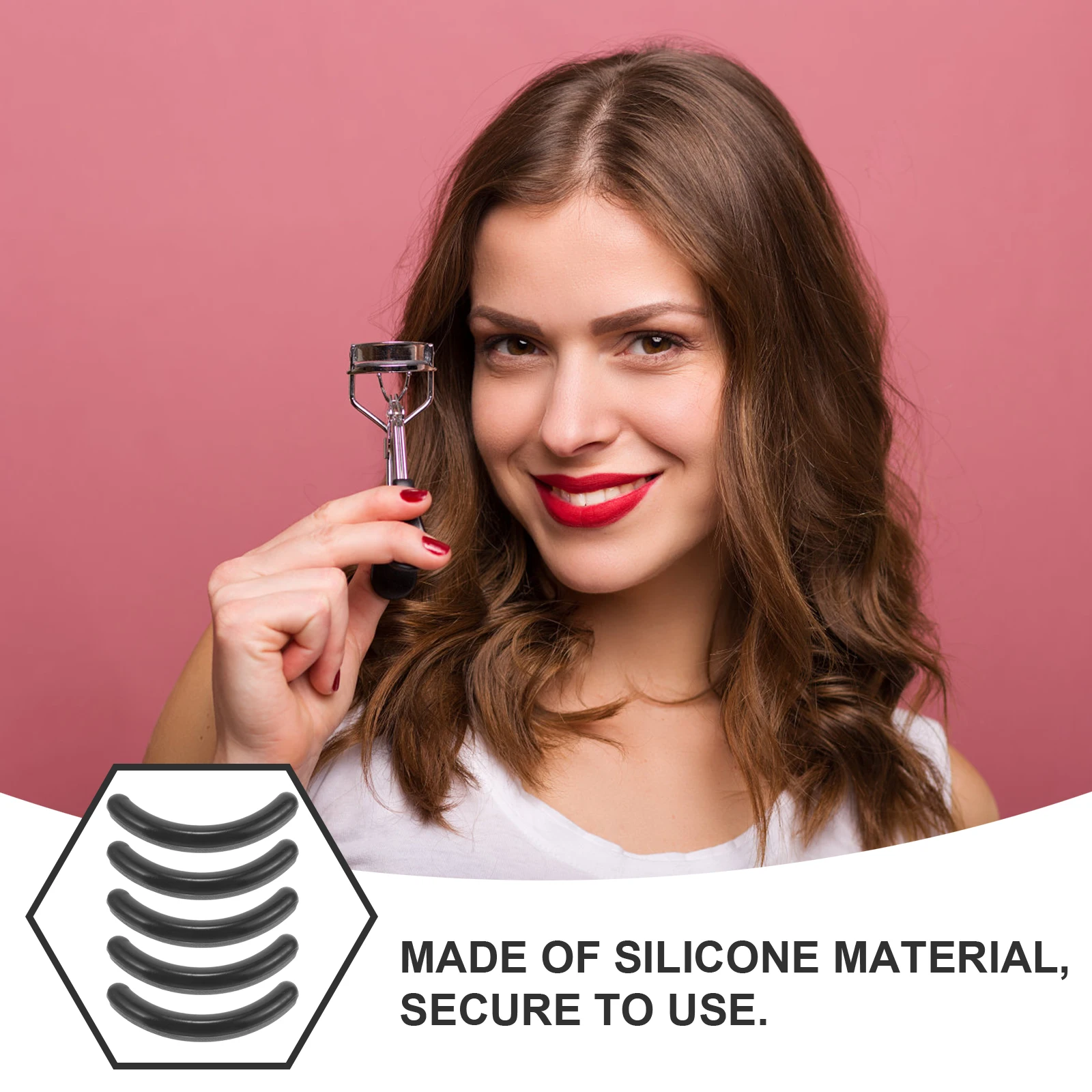 

50pcs Refill Pads Replacement Silicone Cushions For Women Washable Reusable Eco-Friendly Smooth Soft Rubber Eyelash Curler