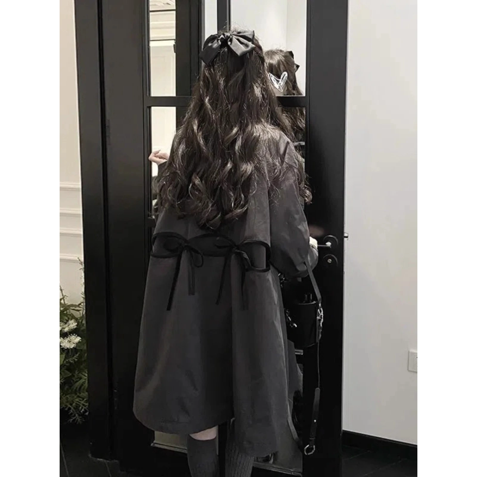 

Свободная куртка средней длины с воротником, осенне-зимняя, больших размеров, 300 Pou, винтажная американская ветровка