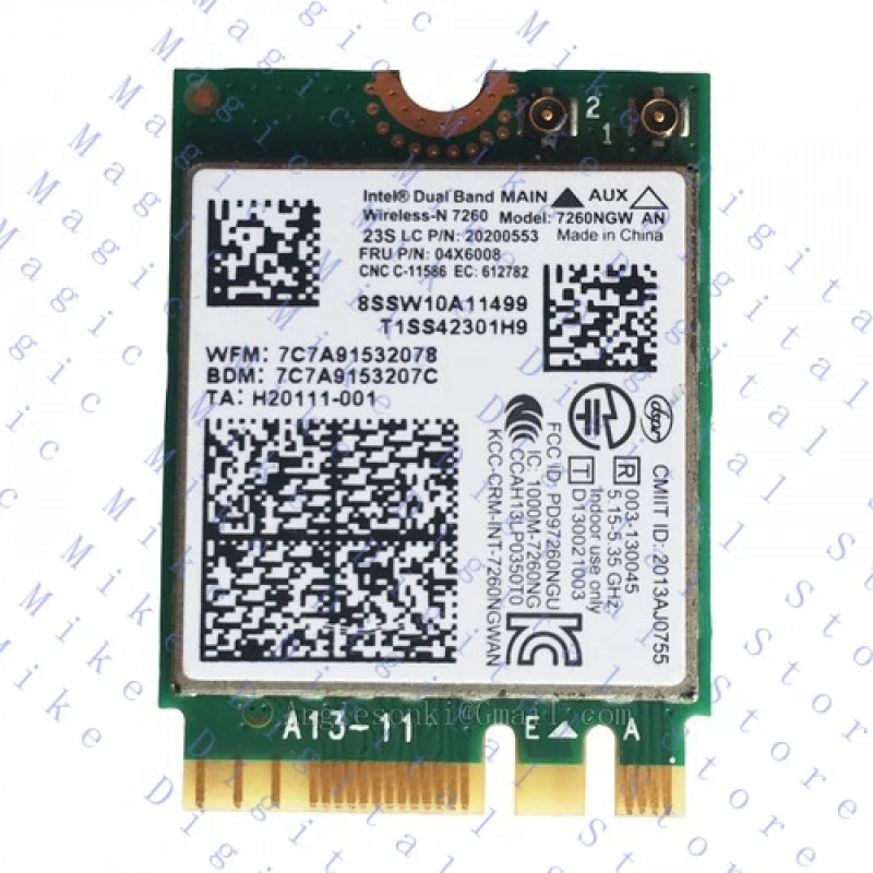 H FOR Lenovo Thinkpad T440 T540p W540 W541 X240 Intel 7260AN Bluetooth WIFI WLAN CARD