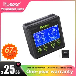 Huepar AG03 Digital Angle Gauge,Electronic LCD Inclinometer Bevel 360° Measuring Protractor With Magnetic Base And Audible Alert