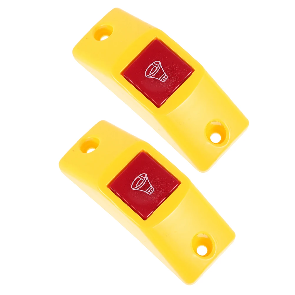 

2 Pcs Yellow Bus Handrail Exit Alert Button Get Off Doorbell Pager Stop Signal Sound Replacement Durable Plastic Wide