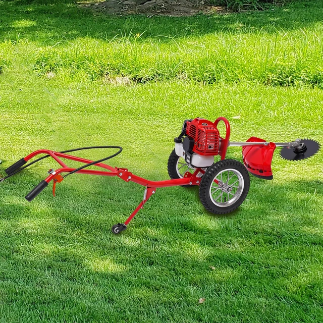 1800W Hand Push Type Grass Cutter Garden Tool Lawn Mower Trimmer Gasoline Brush Cutter 49CC 2 strokes AliExpress