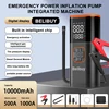 Digital Display Portable Tire Inzzator, USB Rechargeable Air Compressor for Car Bike Motorcycle Tires, Balls, Inflatable Toys