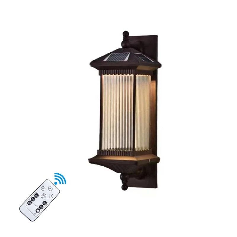 

Outdoor Wall Lamp Retro Solar Door Post Lamp Chinese Waterproof Garden Lamp Outdoor Garden Villa Wall Door Lamp