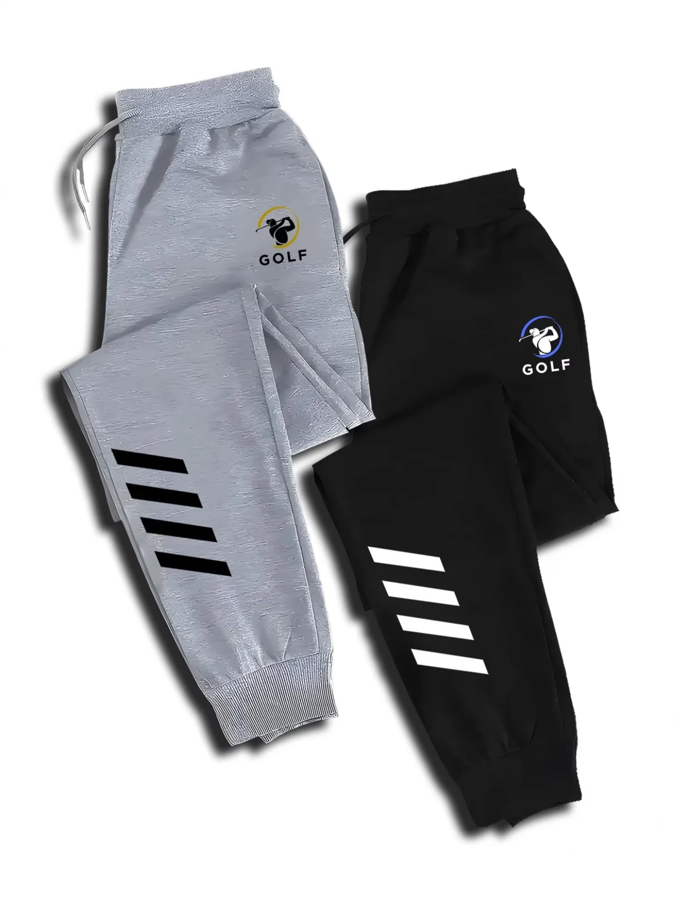 

2 пары мужских модных спортивных брюк свободного кроя, мягкая легкая дышащая ткань, удобные спортивные брюки для бега