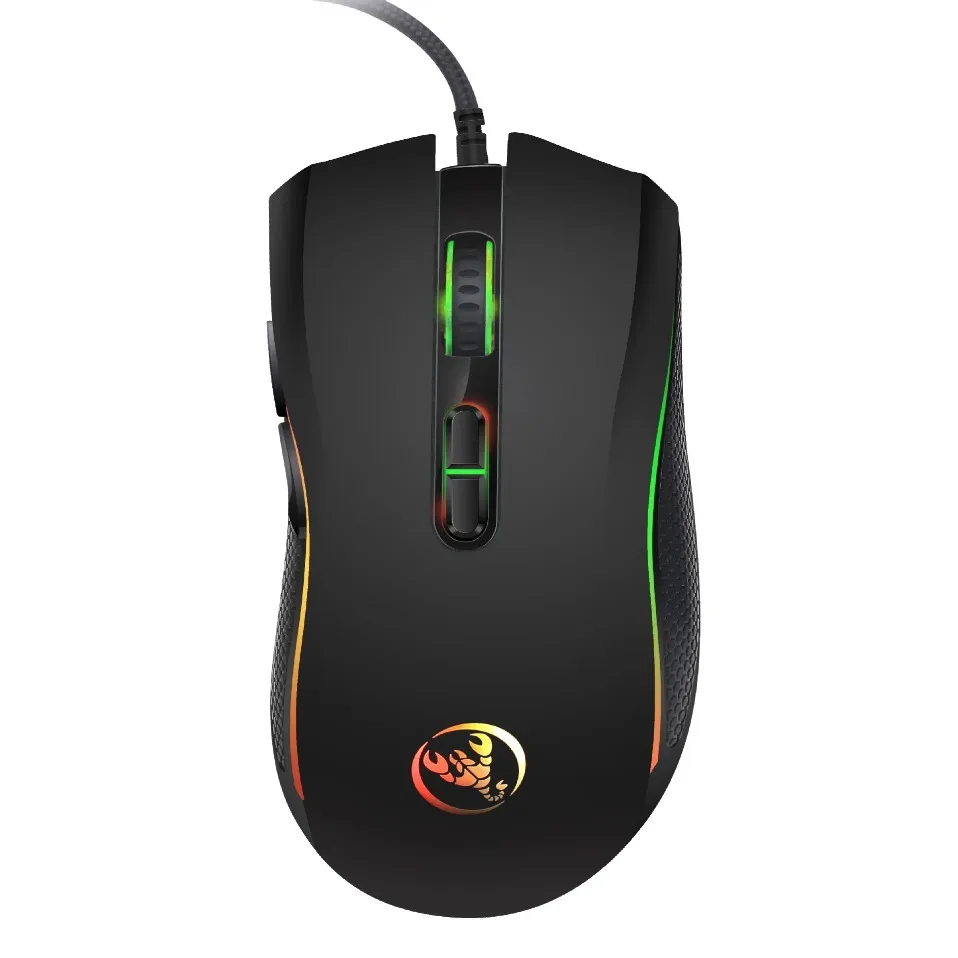 Professional Gaming Mouse High‑end Optical 7 Bright Colors LED Backlit Ergonomics Design 3200 DPI For LOL CS Gamer