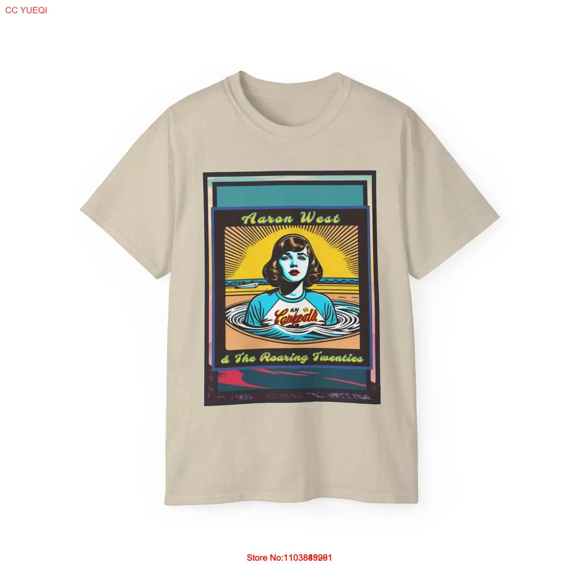 Сорочка Аарон Уэста с надписью «the Roaring Twenty ES» из хлопка с длинным или коротким рукавом Сорочка Аарон Уэста с надписью «the Roaring Twenty ES» из хлопка с длинным или коротким рукавом