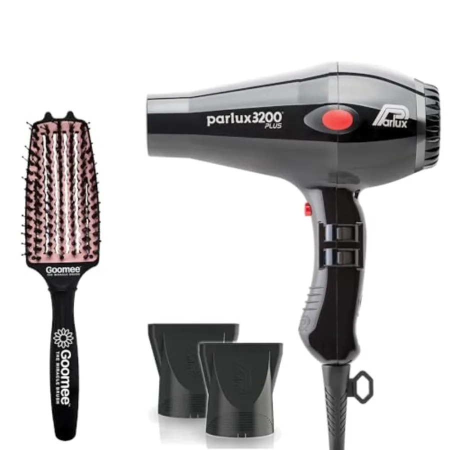 

Черный фен и чудо-щетка для распутывания волос 3200 Plus, нейлоновая щетина кабана среднего размера для всех типов волос, румянец, розовый