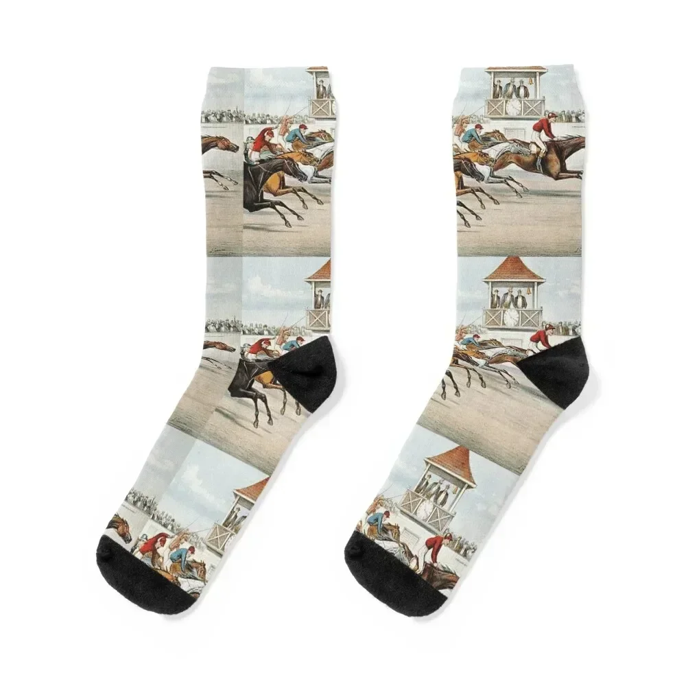 

Horse Race to Victory Socks custom with print Socks For Women Men's