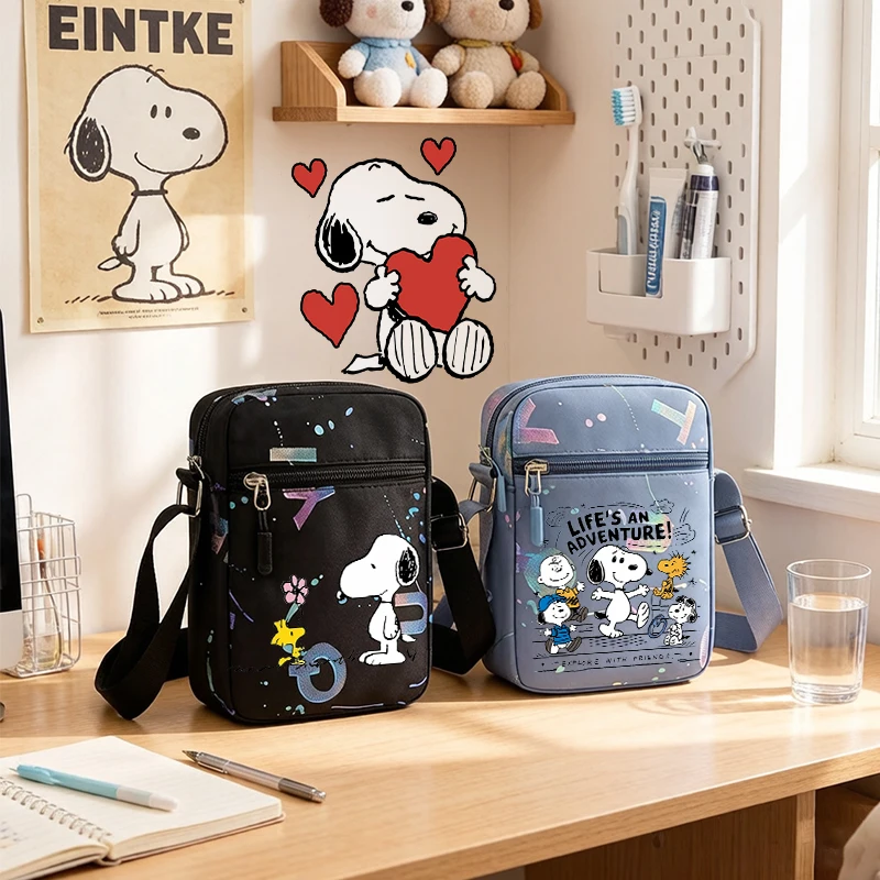 

Cute Snoopys Shoulder Bags for Women Girl Kawaii Anime Good-looking Travel Student School Crossbody Case Large Capacity Handbag