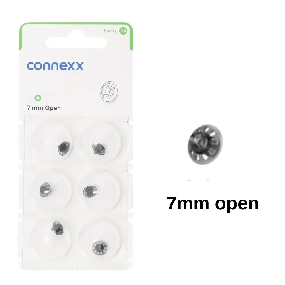 

Connexx Open Eartip 3.0 (5/7/10mm, 6 Domes) – Fits Signia Pure Charge & Go AX RIC & Rexton Hearing Aids