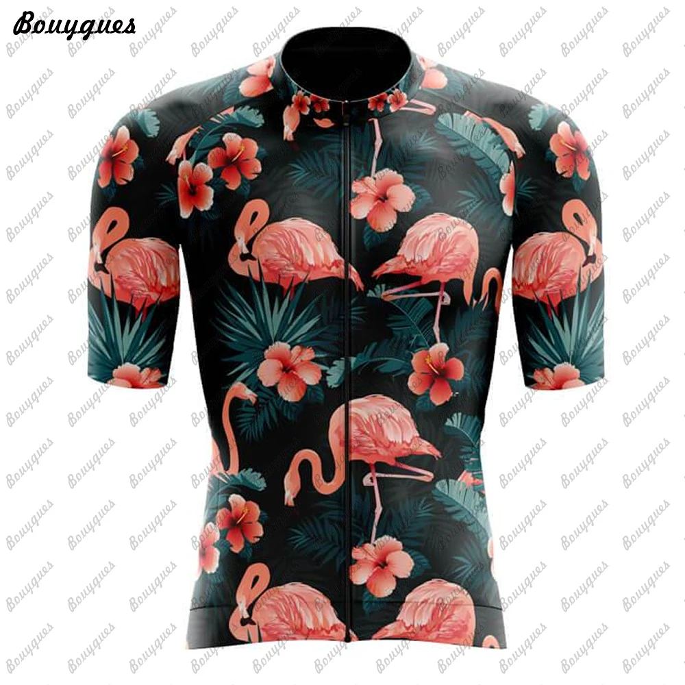 NEW Flamingo Team Cycling Jersey MTB Maillot Bike Shirt Downhill Jersey High Quality Pro Team Tricota Mountain Bicycle Clothing