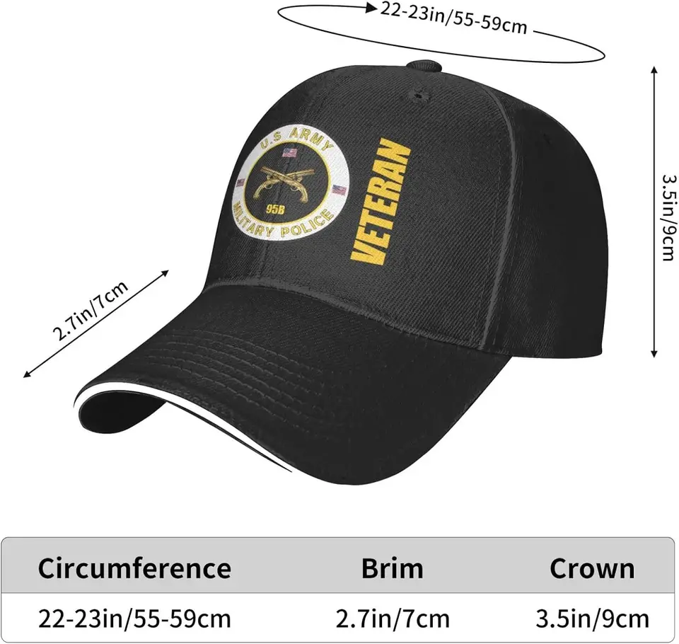 Us Army Mos 95b Military Police Premium Adjustable Baseball Cap