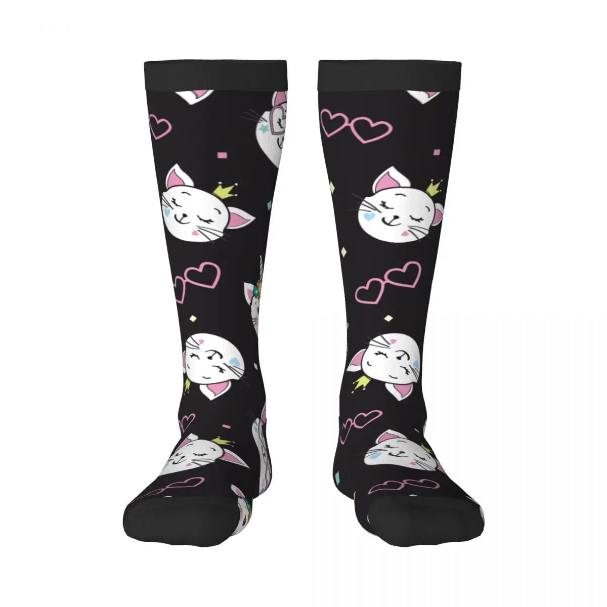 Spring/autumn over the knee socks Cute Funny Cat Unicorn school dance long stocking